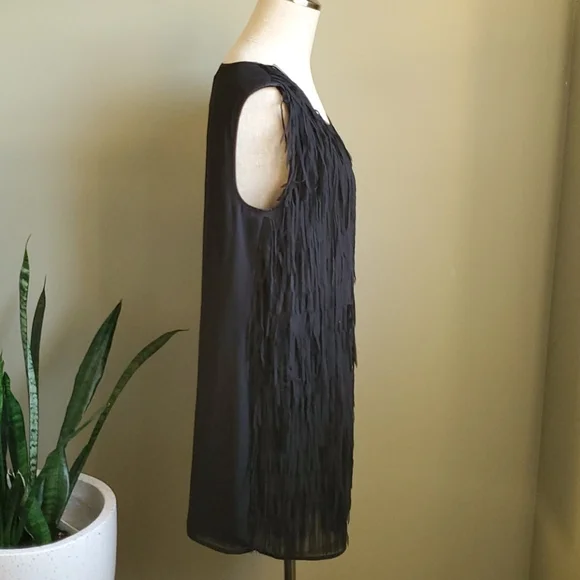 Marciano Black Dress with Fringe Size S - Picture 5 of 6